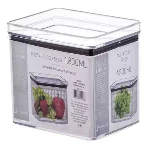 Pote hermético para geladeira 1800 ml