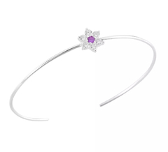 Bracelete flor. Prata 925