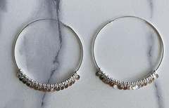 argola grande medalhas. prata 925
