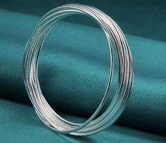 Pulseira fio redondo liso. Prata 925 - comprar online