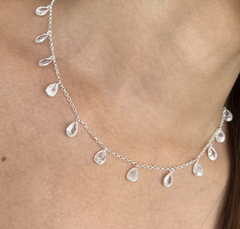 Choker gotas. Prata 925 - comprar online
