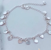 pulseira corações. prata 925