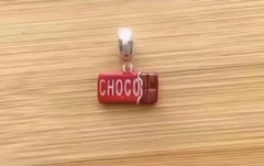 berloque chocolate. prata 925