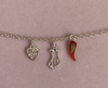 pulseira com pingentes. prata 925