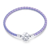 pulseira de couro com fecho em prata 925. tam 19