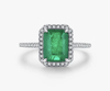 anel pedra verde esmeralda. prata 925. tamanho 15