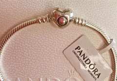 pulseira Pandora fecho coração tradicional. prata 925. (sob encomenda) - comprar online