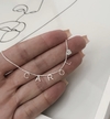 Colar personalizado. Nomes e corações. Prata 925. Sob encomenda