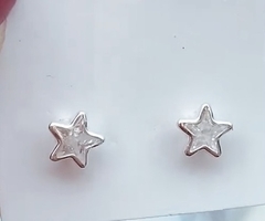 brinco estrela. prata 925