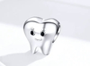 berloque dente em prata 925