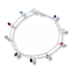 Pulseiras zircônias coloridas. Prata 925