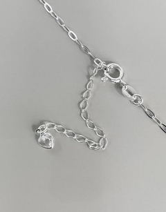 Colar borboleta com zircônias cristal. Prata 925 - comprar online