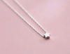 colar estrela. prata 925. 45 cm