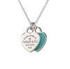 colar tiffany verde com zircônia. prata 925. 45 cm
