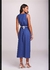 VESTIDO DE LINHO MIDI FEM COBALTO P - comprar online