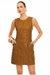 VESTIDO CURTO EVASE MARROM COURO ECOLÓGICO