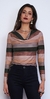 BLUSA (ML) IL MOONLIGHT LISTRADO MESCLA EST. OCRE