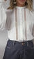 CAMISA AMPLA VISCO STRIPES COM ENTREMEIO BRANCO