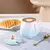 Caneca de Cerâmica Diamante com Tampa e Colher - Gourmet Kitchen - Loja Bem do Lar | Soluções Criativas para Casa, Cozinha, Organização, Decoração. 