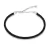 PULSEIRA CORDA PRETO E FECHO SIMPLES PRATA 925