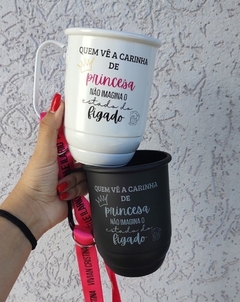 Caneca de aluminio 500 ml com tirante personalizado - comprar online