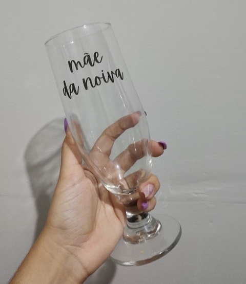 Taça de vidro personalizada
