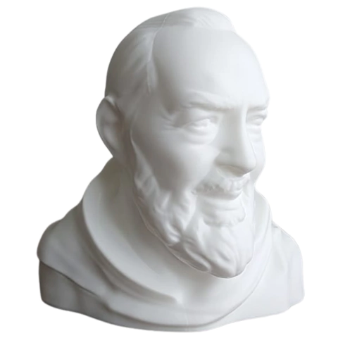 Escultura decorativa São Padre Pio de Pietrelcina - Busto - comprar online