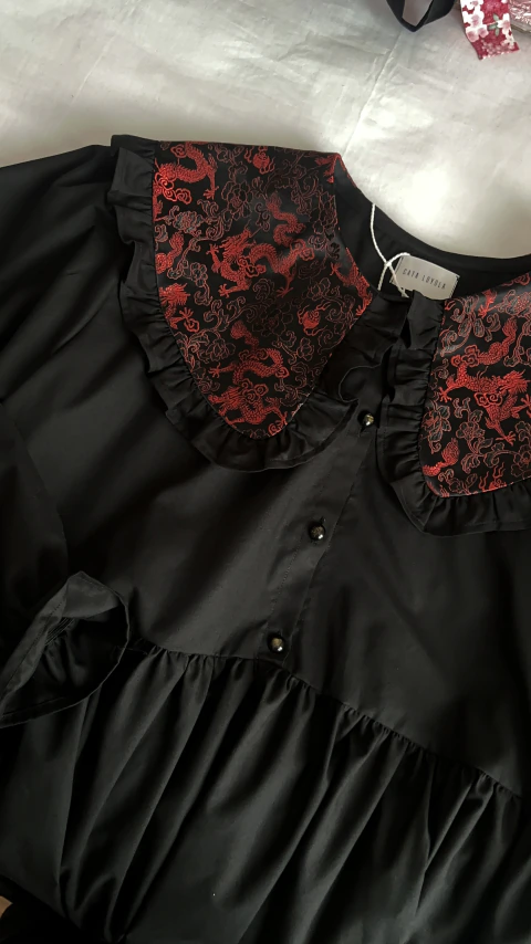 PRE ORDER: Vestido Maxi Cuello bobo~Dragón red