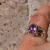 Anillo ajustable de plata con amatista lavanda