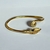 Brazalete hindú espiral y pluma con cuarzo amatista