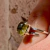 Anillo ajustable de plata con turmalina sandía