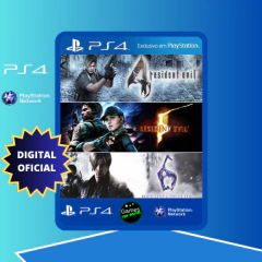 Resident Evil 4, 5 e 6 Pacote Triplo Playstation 4 Mídia Digital Licença Primaria - comprar online