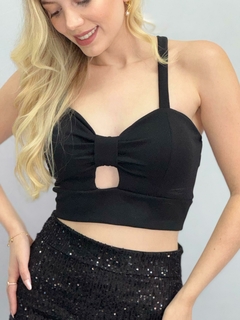 Cropped Preto com bojo - 0073 - comprar online