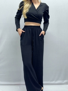 Calça Pantalona Duna Preta – 0010 - comprar online