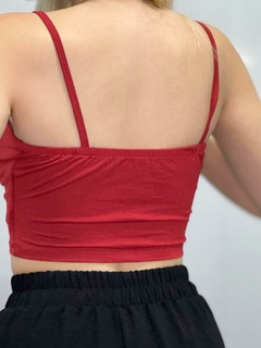 Top com bojo malha viscose Vermelho - 0051 - Bea Vest
