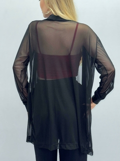 Kimono Tule Preto Transparente - 0083 - Bea Vest