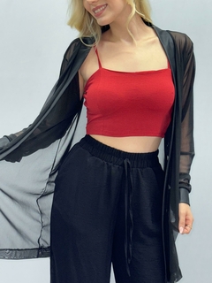 Kimono Tule Preto Transparente - 0083 - comprar online