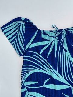 Blusa Ciganinha Azul estampado - 0040 na internet