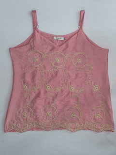 Regata Bordada Rosa - 0081 - comprar online