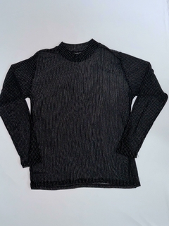Blusa Tule Preta com Lurex– 0012 - comprar online