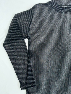 Blusa Tule Preta com Lurex– 0012 na internet