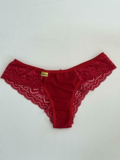 Calcinha Fio Renda Vermelha - 0070 - comprar online