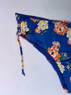 Calcinha Biquini Azul Floral - 0038 - Bea Vest
