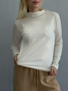 Blusa Malha Visco Branco Off - 0108 - comprar online