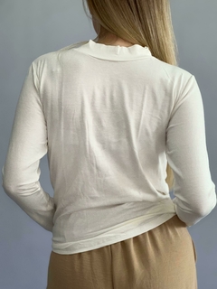 Blusa Malha Visco Branco Off - 0108 - Bea Vest