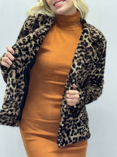 Casaco Teddy Animal Print - 0127 na internet