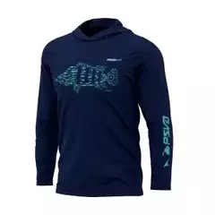 Camisa Poliamida com Capuz Presa Viva - Pro Team Azul Fish