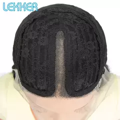 Lekker-Perucas dianteiras de renda para mulheres, onda profunda solta, pré-arra