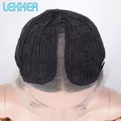 Lekker-Wavy Lace Front Peruca de Cabelo Humano para Mulheres, Perucas Glueless B - loja online