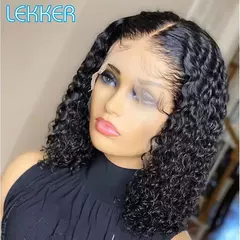Lekker-Natural Water Wave Lace Front Perucas de Cabelo Humano para Mulheres, Cab